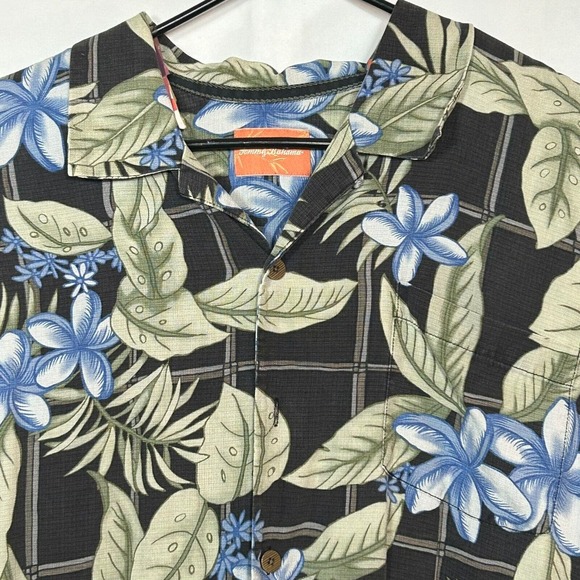 Tommy Bahama 100% Silk Hawaiian Shirt Mens XXL 2XL Green Floral Short Sleeve - Picture 3 of 11